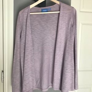 Vera Wang Lilac open-front cardigan